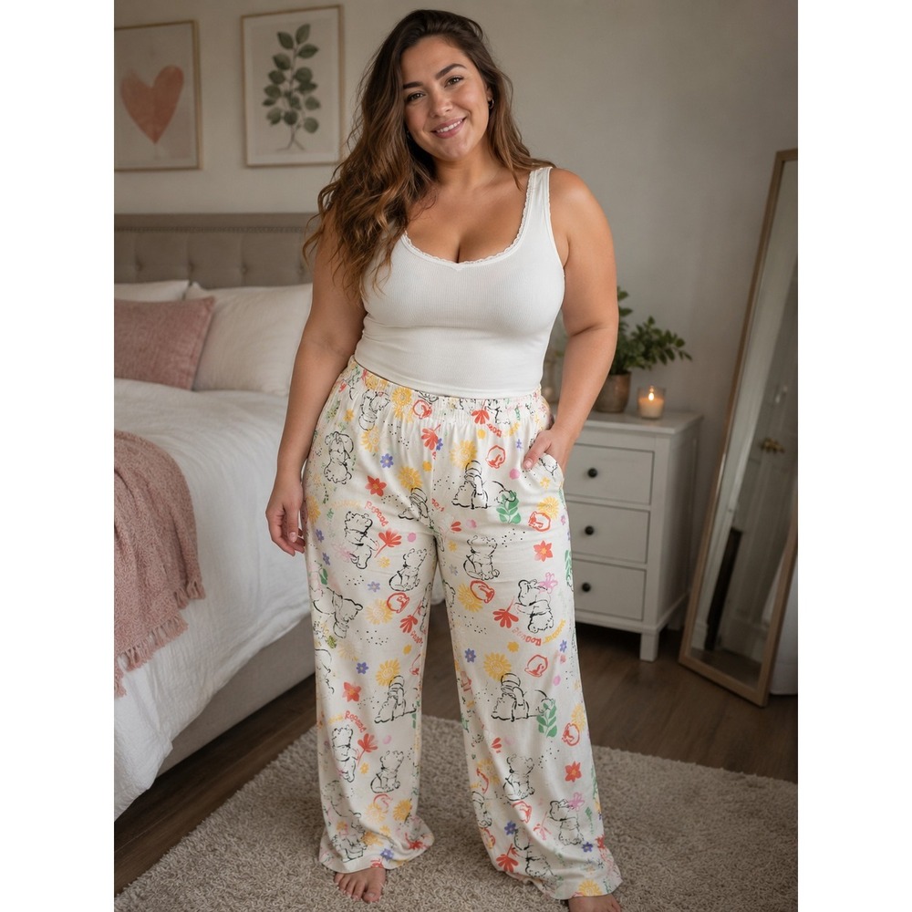 DISNEY WINNIE THE POOH Women's‎ 2X 18W/20W Pajama Bottoms -1145 - Picture 1 of 6